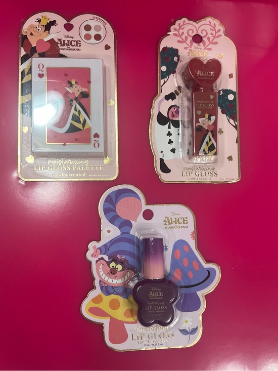 Disney Other - Disney Alice in Wonderland Lip Gloss Trio - Pink